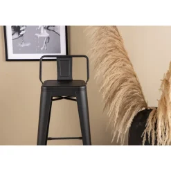 Tempe Flat barstol - Svart