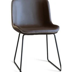 Texas matgrupp med 8 st Texas matstolar Brun PU + Texas matbord betong 200x100 cm + 8.00 x Stolsdyna