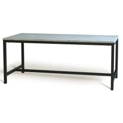 Texas matgrupp med 6 st Texas matstolar Brun PU + Texas matbord whitewash 180x90 cm