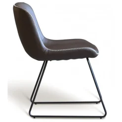 Texas matgrupp med 6 st Texas matstolar Brun PU + Texas matbord whitewash 180x90 cm + 6.00 x Stolsdyna