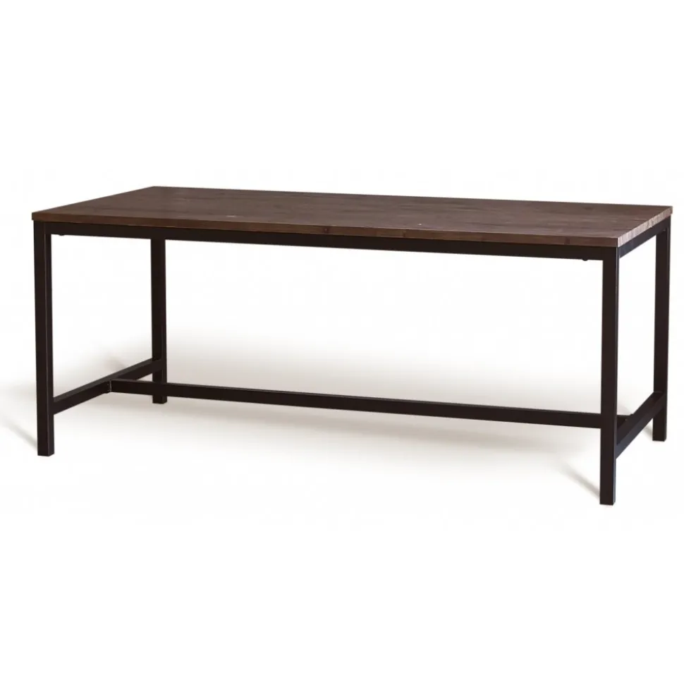 Texas matgrupp med 6 st Texas matstolar Brun PU + Texas matbord mörkbrun ek 180x90 cm + 6.00 x Stolsdyna