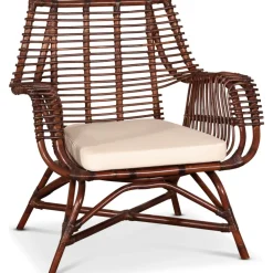 Tibble fåtölj i rotting - Valnöt + Textilrengöring för möbler