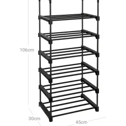 Timmie skohylla 45 x 106 cm - Svart