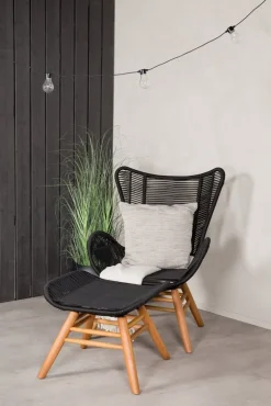 Tingeling fåtölj - Svart/Natur