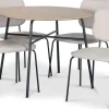 Tofta matgrupp Ø100 cm bord i ljust trä + 4 st Lokrume beige stolar + 4.00 x Stolsdyna