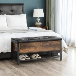 Tomas hallbänk 100 cm - Brun/svart