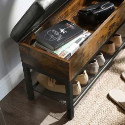 Tomas hallbänk 70 cm - Brun/svart