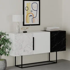 Tontini skänk - Vit/svart