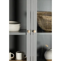 Torsnäs vitrinskåp - Ljusgrå