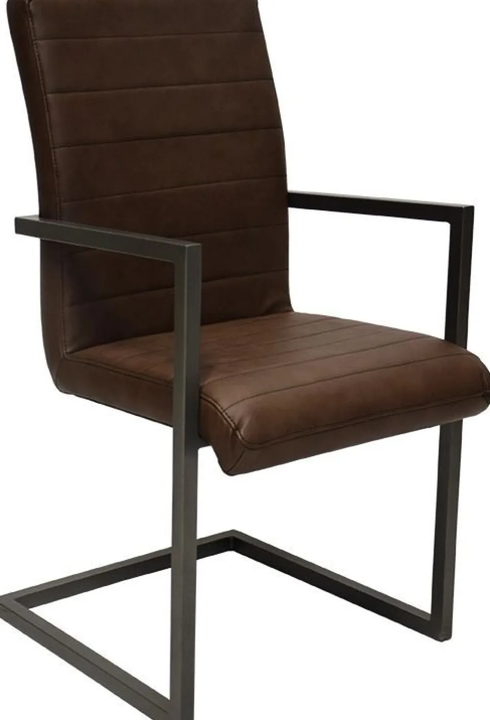 Toscana Stol med karm - Brun vintage läder look