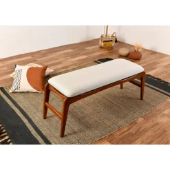 Touch sittbänk - Valnöt/cream