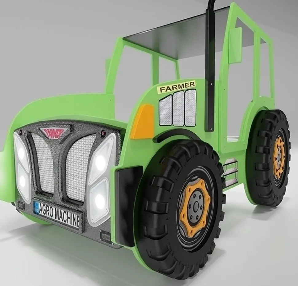 Traktor barnsäng - Blå eller Grön