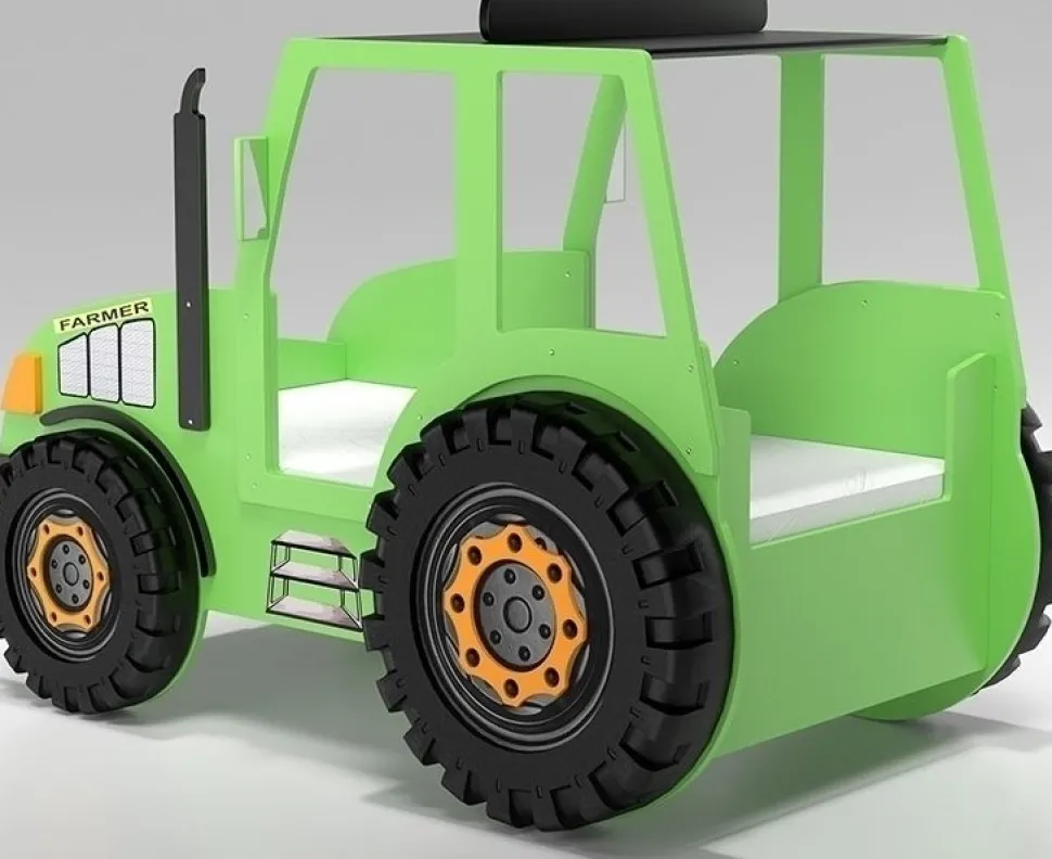 Traktor barnsäng - Blå eller Grön