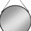 Trapani Spegel - Svart - Ø60 + Karta med möbeltassar på köpet!