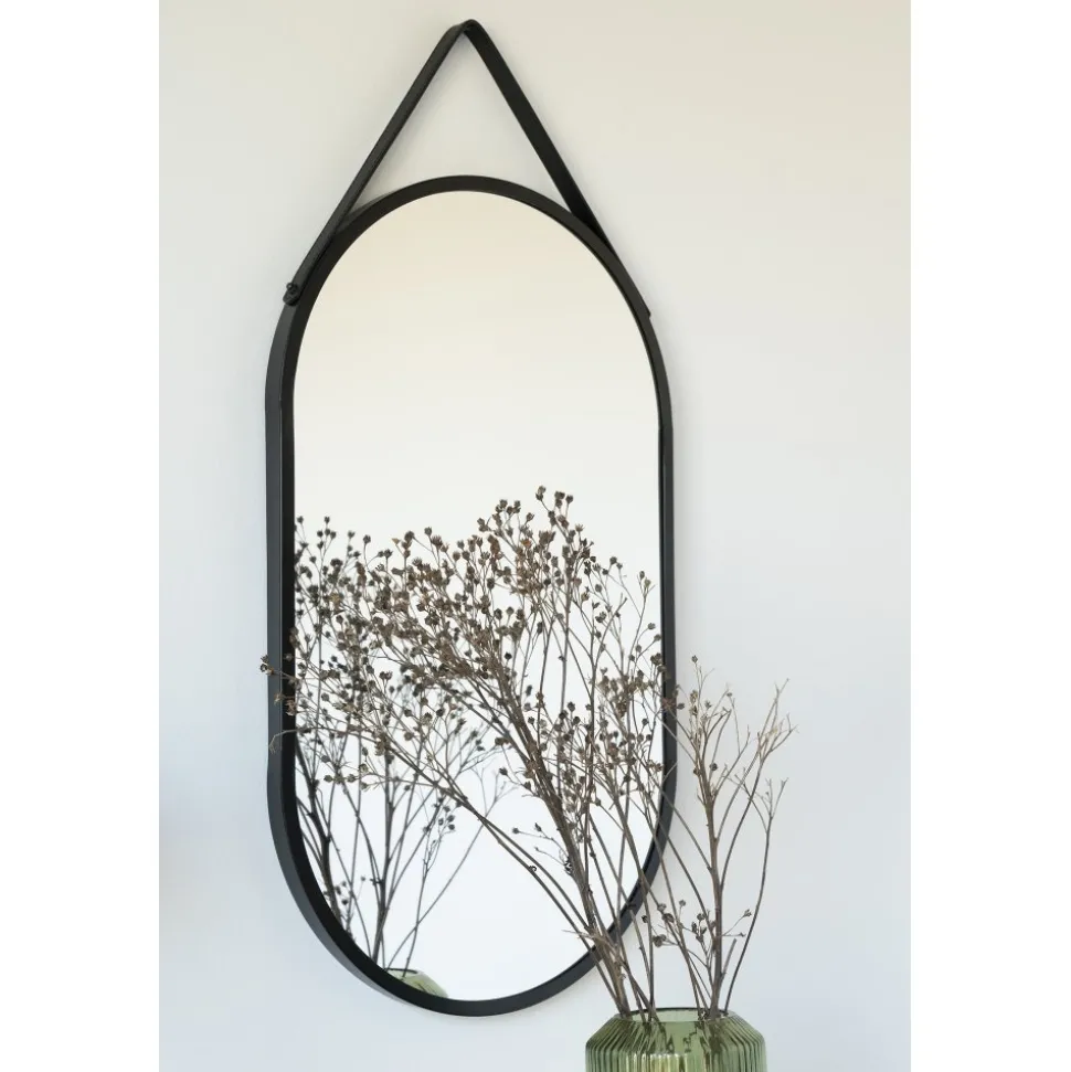 Trapani spegel - Svart + Karta med möbeltassar på köpet!