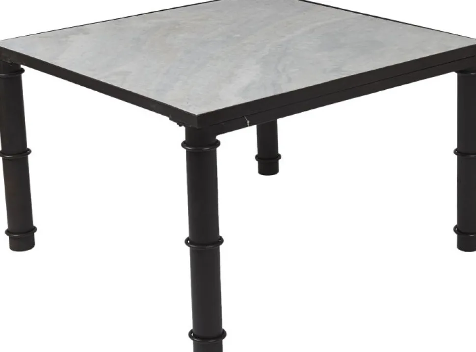 Treasure soffbord 80 x 80 cm - Marmor/metall + Fläckborttagare för möbler