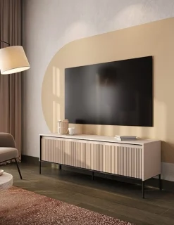 Trend TV-bänk B167 cm - Beige/svart