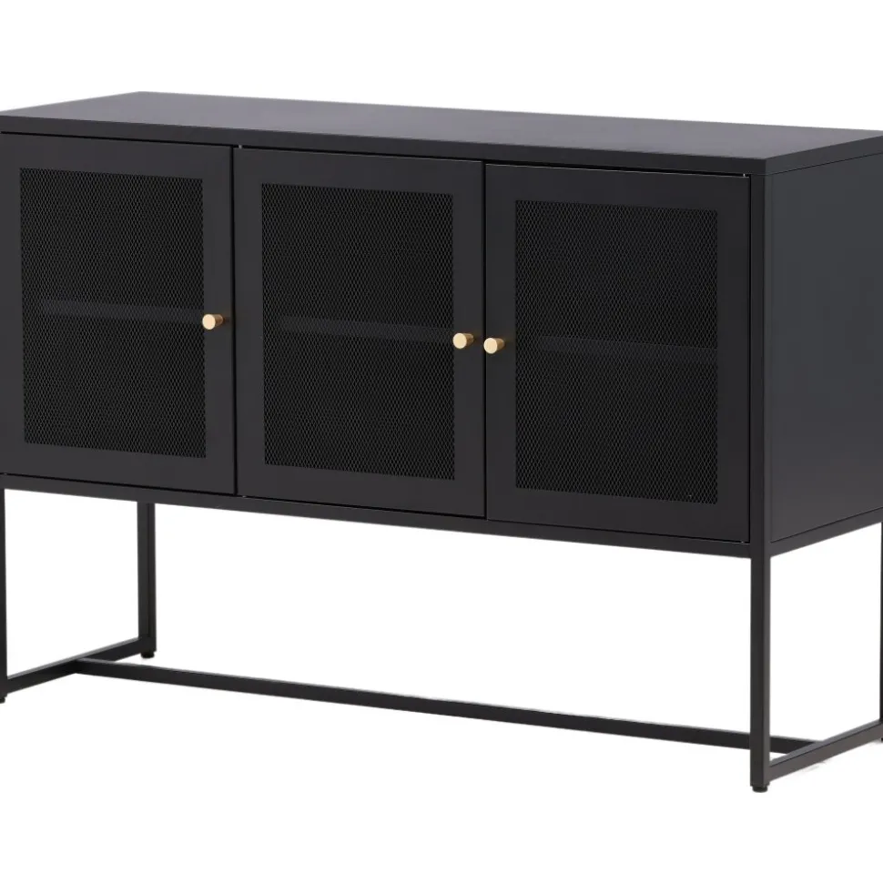 Trerike skänk - Svart + Möbeltassar