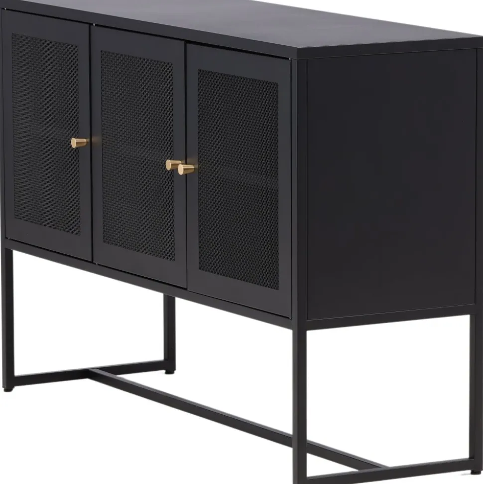 Trerike skänk - Svart + Möbeltassar