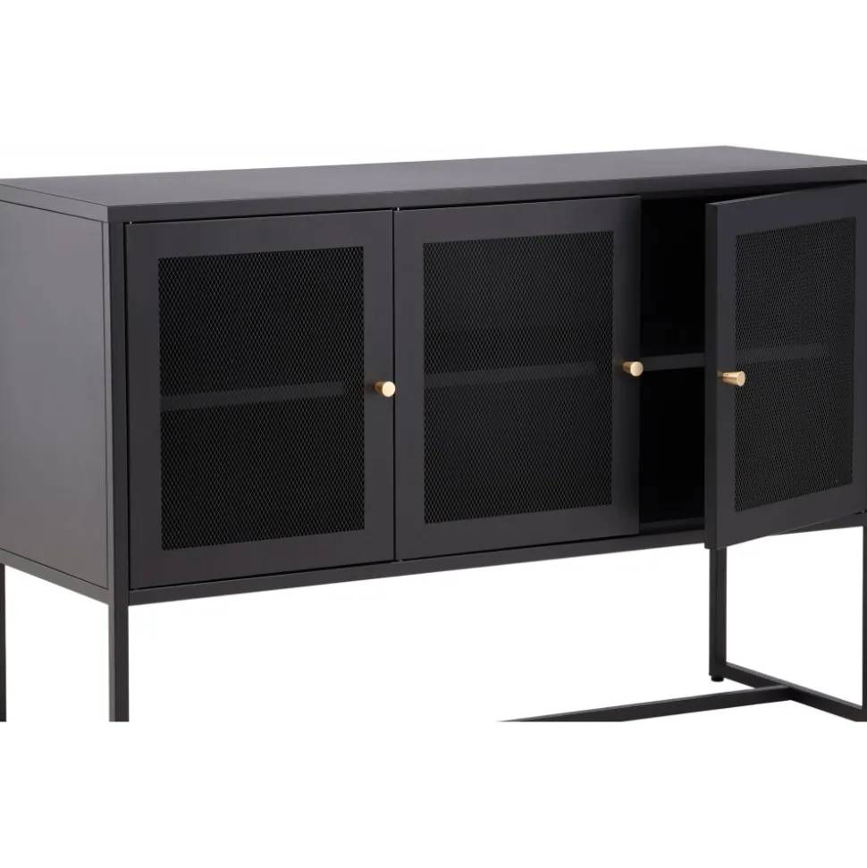 Trerike skänk - Svart + Möbeltassar