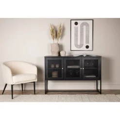 Trerike skänk - Svart + Möbeltassar