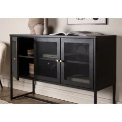 Trerike skänk - Svart + Möbeltassar