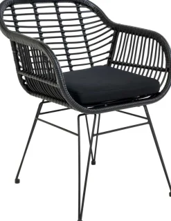 Trieste utestol med dyna - Svart