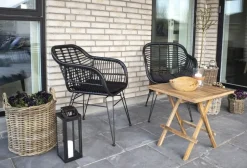 Trieste utestol med dyna - Svart