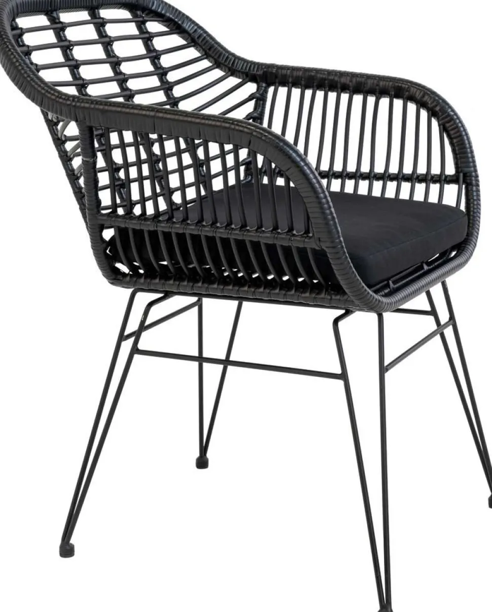 Trieste utestol med dyna - Svart