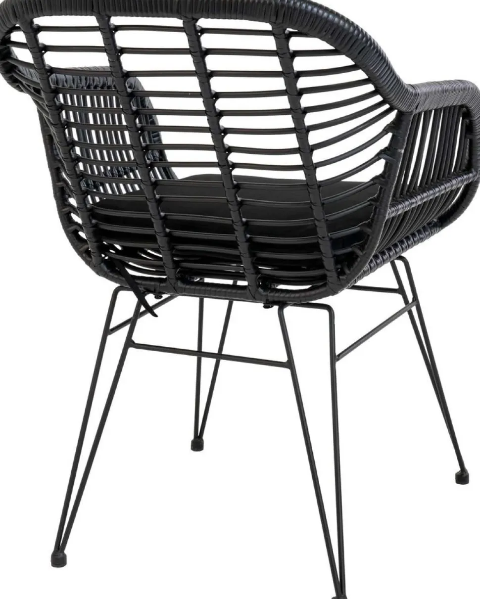 Trieste utestol med dyna - Svart