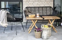 Trieste utestol med dyna - Svart