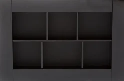 Trivas svart bokhylla vägghängd 90x60 cm