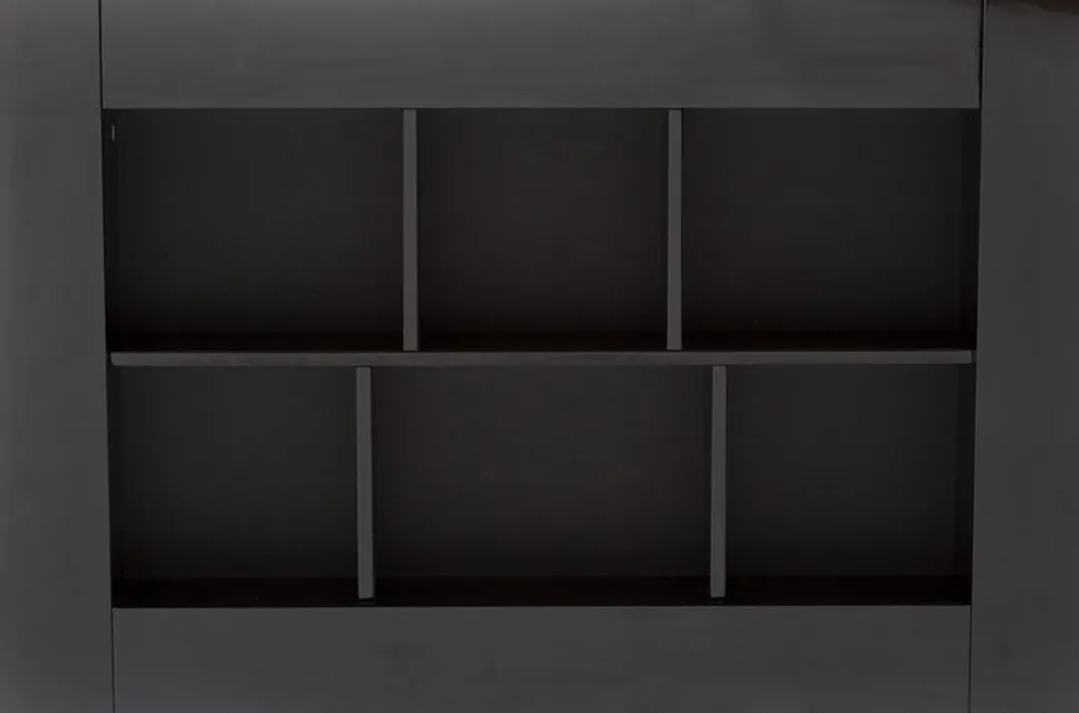 Trivas svart bokhylla vägghängd 90x60 cm