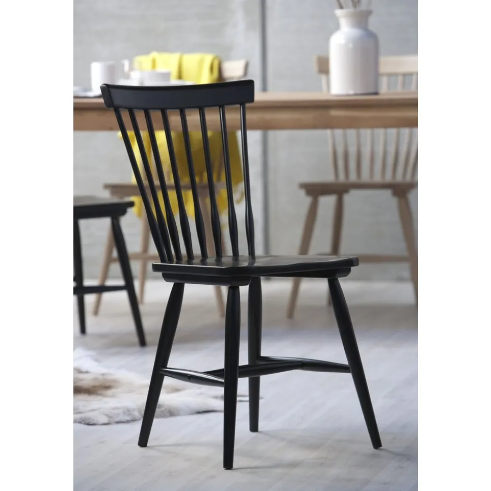 Tärnö svart pinnstol + Stolsdyna