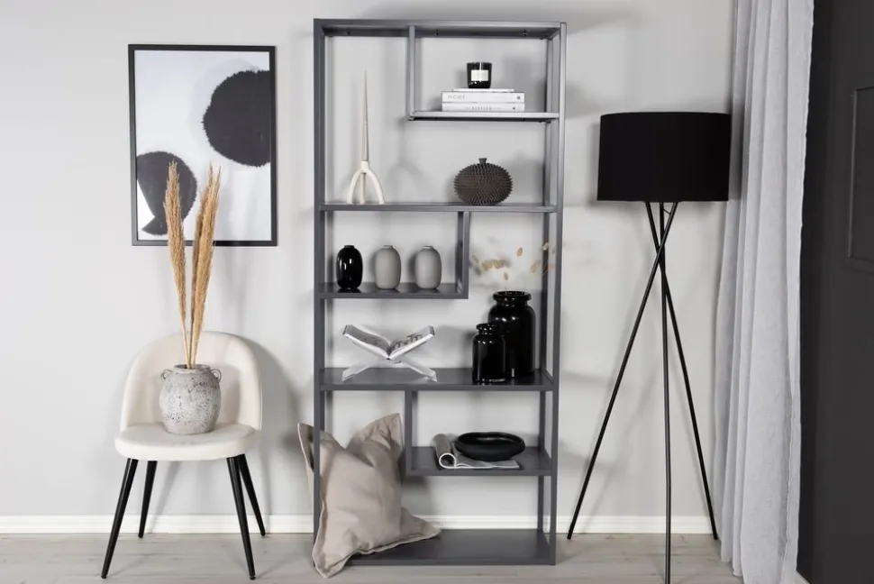 Träne bokhylla - Ljusgrå