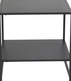 Träne sidobord med hylla 50,8 x 50,8 cm - Svart