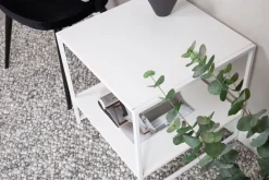 Träne sidobord med hylla 50,8 x 50,8 cm - Vit