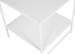 Träne sidobord med hylla 50,8 x 50,8 cm - Vit