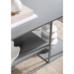 Träne soffbord 120 x 50 cm - Ljusgrå