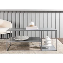 Träne soffbord 120 x 50 cm - Ljusgrå