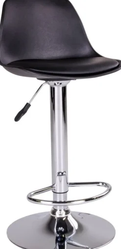 Trondheim Barstol - Svart/krom