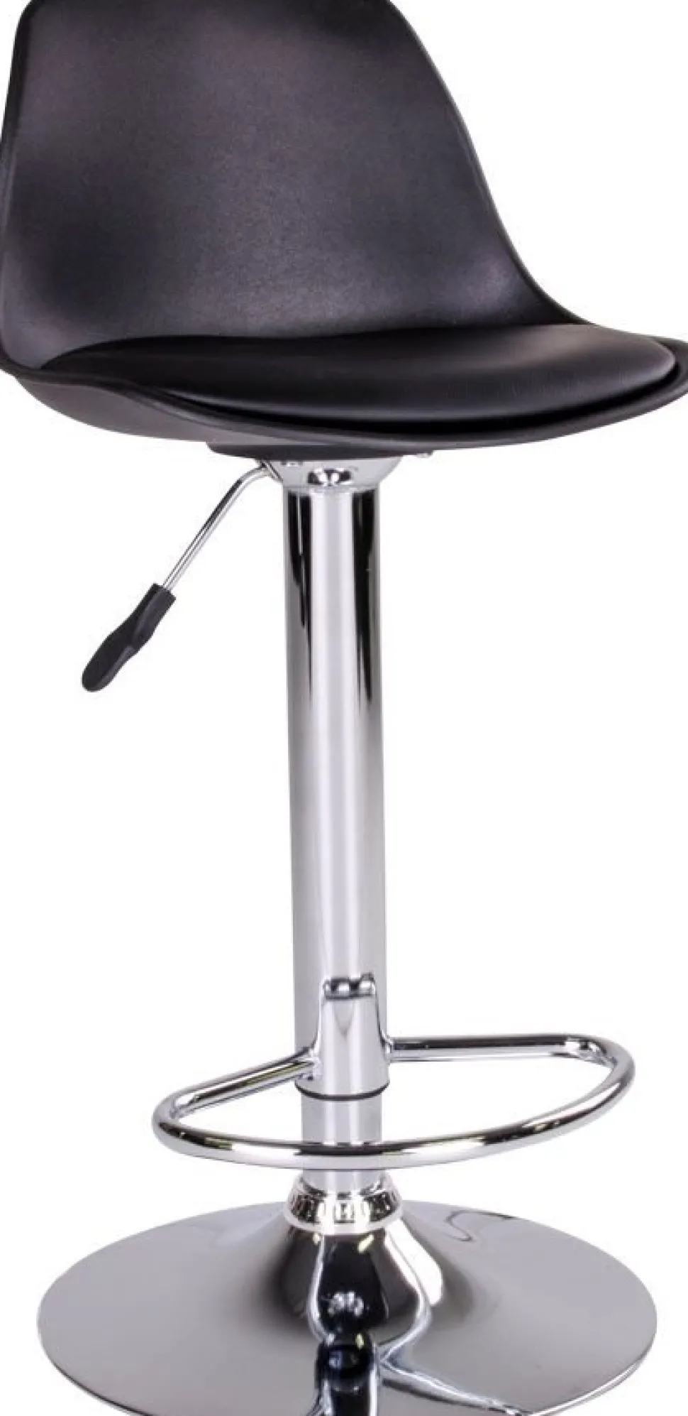 Trondheim Barstol - Svart/krom