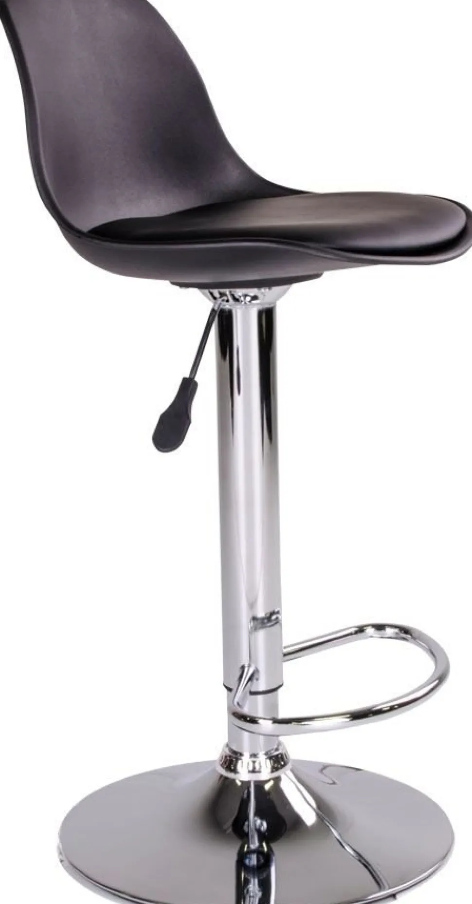 Trondheim Barstol - Svart/krom