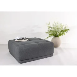 Turin sittpuff - Mörkgrå