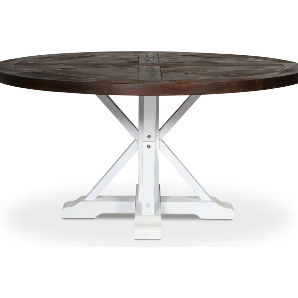 Tuva runt matbord Ø150 cm - Brun / Vit