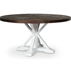 Tuva runt matbord Ø150 cm - Brun / Vit