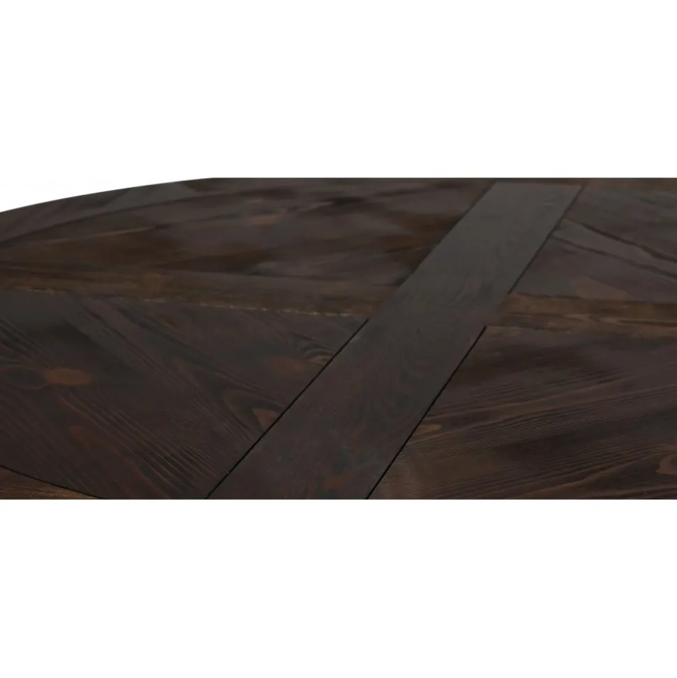 Tuva runt matbord Ø120 cm - Brun / Vit