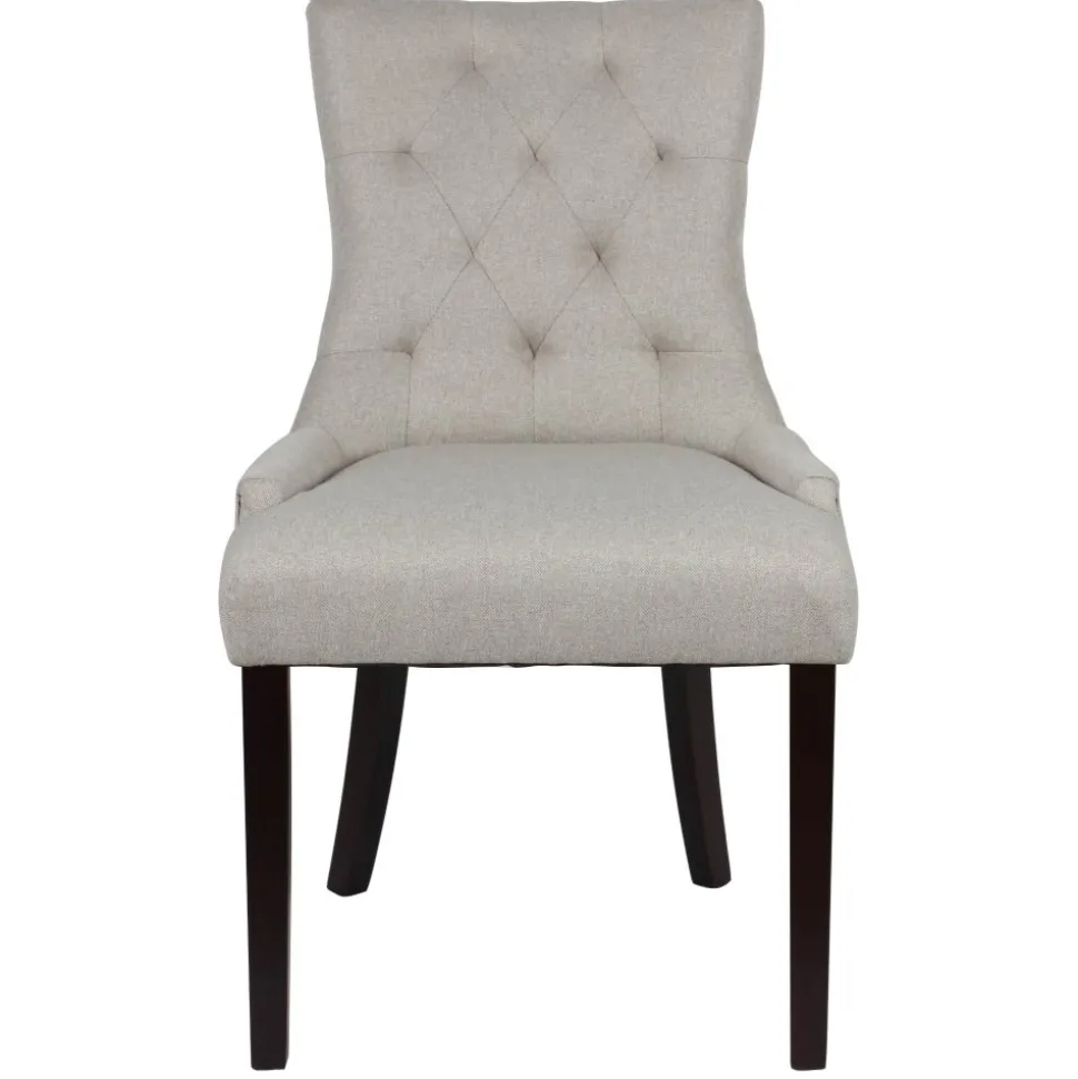 Tuva stol beige tyg med svarta ben