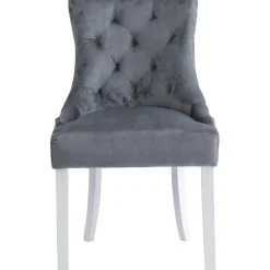 Tuva Stol i grå sammet + Textilrengöring för möbler