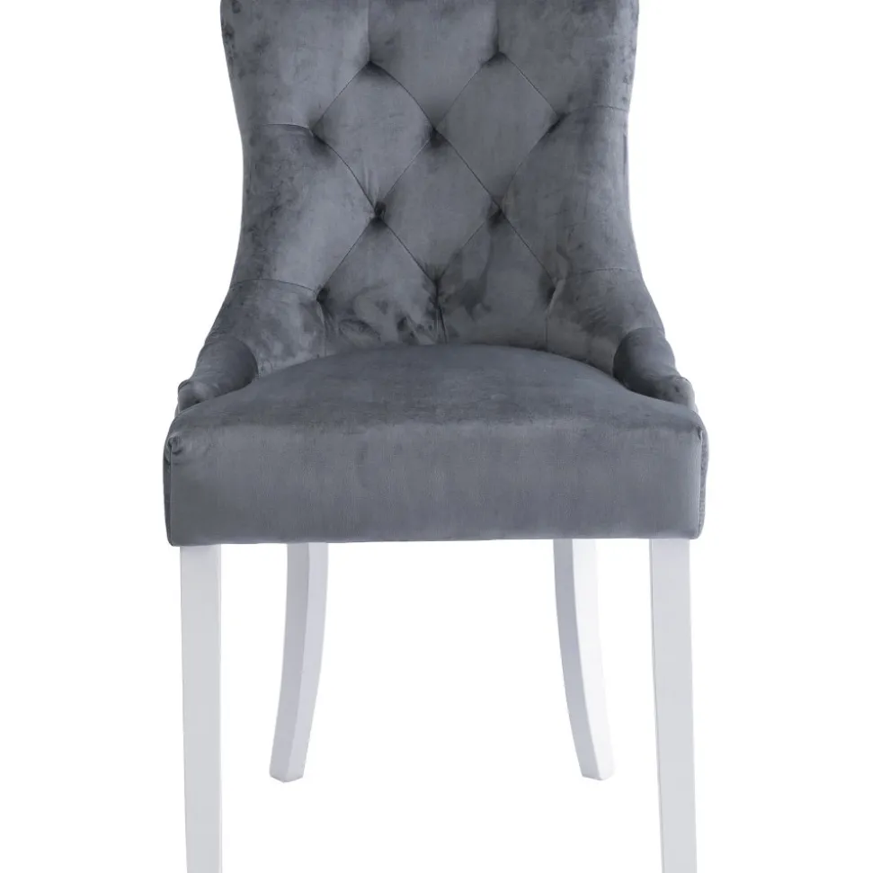 Tuva Stol i grå sammet + Textilrengöring för möbler